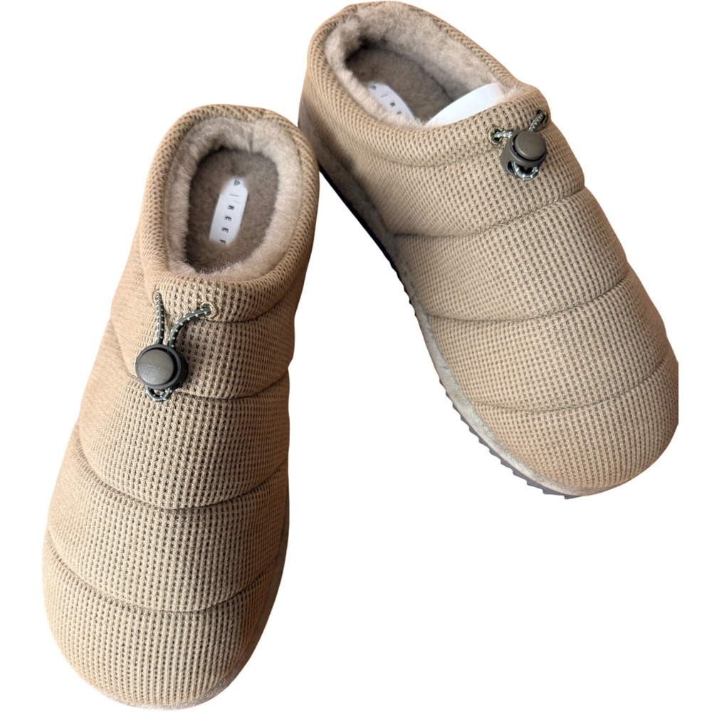 Reef Hiatus Mule Slippers Bungee Toggle Men L 11-12 Brown